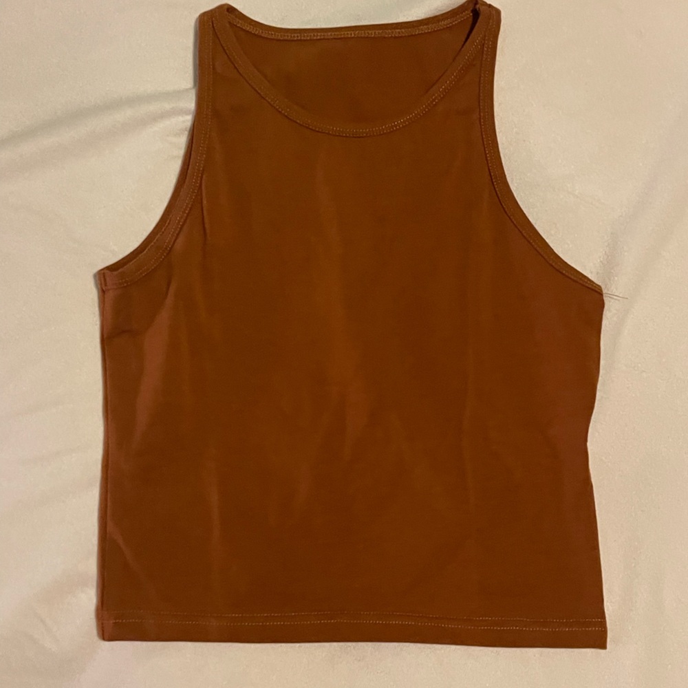 Burnt orange crop top